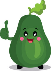 Happy Avocado Giving a Thumbs Up