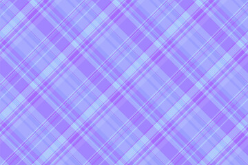 Rich plaid texture tartan, checks pattern seamless fabric. Calm check textile background vector in blue and indigo colors.