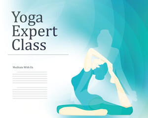 Yoga Class layout design template
