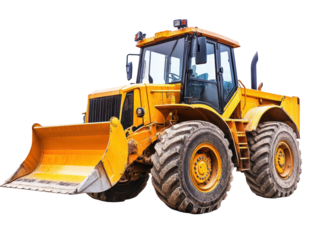 Isolated Yellow Front Loader