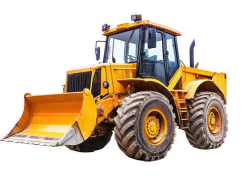 Isolated Yellow Front Loader