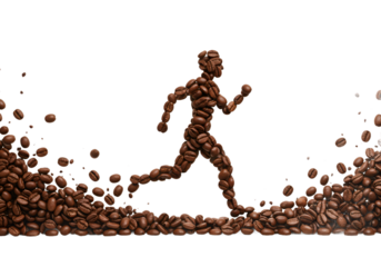 Energizing Run Coffee Bean Runner Illustration
