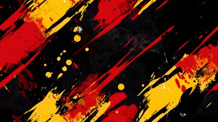 Dynamic abstract design with vibrant color strokes.