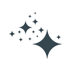 Clean Star Black Icon