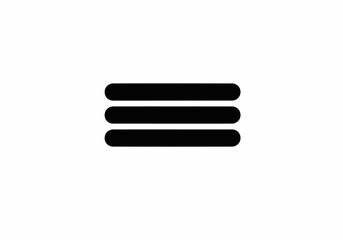 Horizontal Black Menu Icon Simple, Clean, and Modern Design