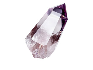 Amethyst crystal tower with natural formation and clear facets