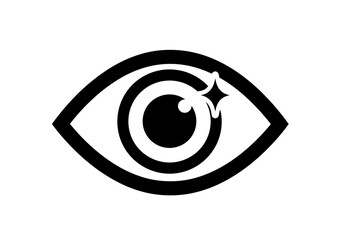 Obraz premium Shining Eye Icon Vector Illustration of Bright, Clear Vision