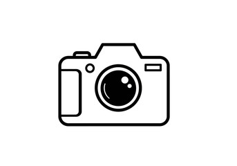 Simple Line Art Camera Illustration Photography Icon Design