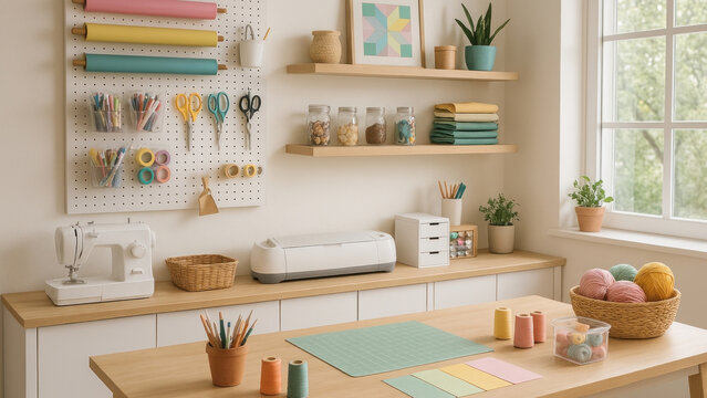 Cozy craft room organization inspiration