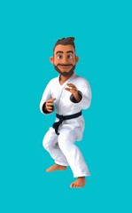 Fun 3D cartoon karateka