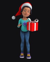 Fun 3D cartoon teen girl talking