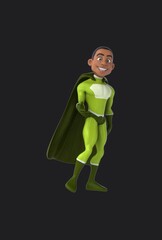 Fun 3D cartoon superhero talking