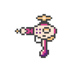 Obraz premium alien gun retro pixel art