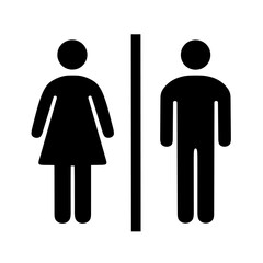 vector male and female toilet signs with trendy design