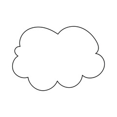Set of cartoon cloud in a flat design. Fluffy white cartoon clouds in blue sky vector set. Cloudy day heaven. Cartoon cloudy fluffy