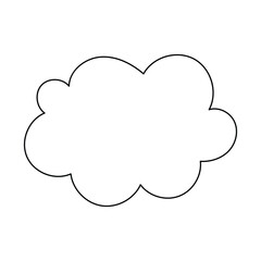 Set of cartoon cloud in a flat design. Fluffy white cartoon clouds in blue sky vector set. Cloudy day heaven. Cartoon cloudy fluffy