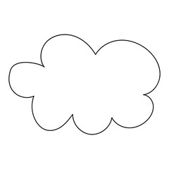 Set of cartoon cloud in a flat design. Fluffy white cartoon clouds in blue sky vector set. Cloudy day heaven. Cartoon cloudy fluffy