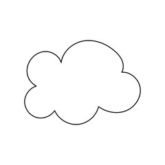 Set of cartoon cloud in a flat design. Fluffy white cartoon clouds in blue sky vector set. Cloudy day heaven. Cartoon cloudy fluffy