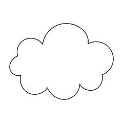 Set of cartoon cloud in a flat design. Fluffy white cartoon clouds in blue sky vector set. Cloudy day heaven. Cartoon cloudy fluffy
