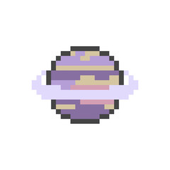 Fototapeta premium planet orbit retro pixel art