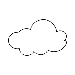 Set of cartoon cloud in a flat design. Fluffy white cartoon clouds in blue sky vector set. Cloudy day heaven. Cartoon cloudy fluffy