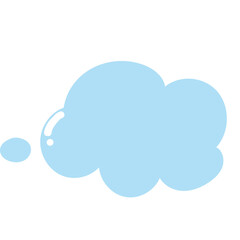 Set of cartoon cloud in a flat design. Fluffy white cartoon clouds in blue sky vector set. Cloudy day heaven. Cartoon cloudy fluffy