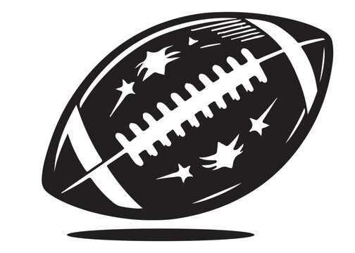 recommend clip art: American football logo silhouette vector, American football logo icon silhouette, american football player silhouette, black silhouette of a american football silhouette vector on white background 