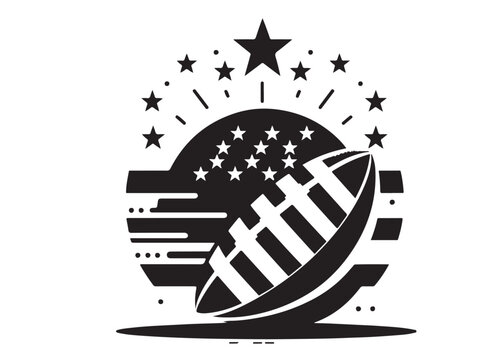 recommend clip art: American football logo silhouette vector, American football logo icon silhouette, american football player silhouette, black silhouette of a american football silhouette vector on white background 