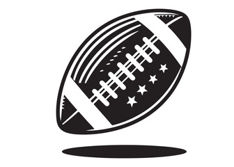 American football logo silhouette vector, American football logo icon silhouette, american football player silhouette, black silhouette of a american football silhouette vector on white background 