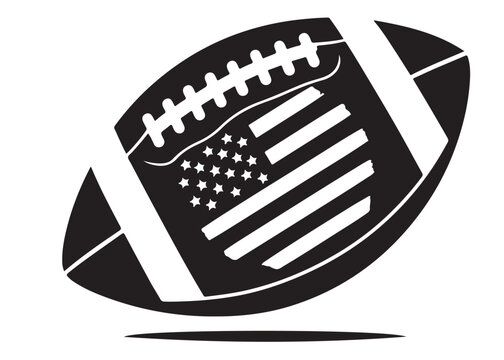 recommend clip art: American football logo silhouette vector, American football logo icon silhouette, american football player silhouette, black silhouette of a american football silhouette vector on white background 