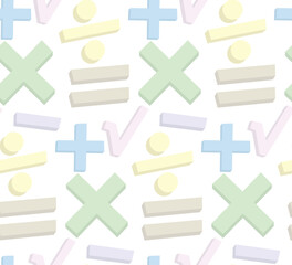 Smooth Math Symbol Pattern Design