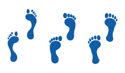 Blue Pair of Footprints Icon
