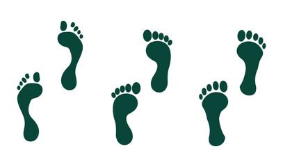 Green Pair of Footprints Icon