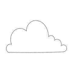 Line art dot cloud doodles design element stock. drawing cloud, presschool. kid education book