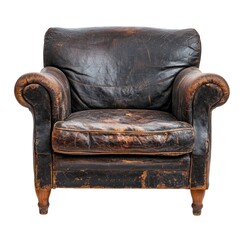 Antique leather armchair