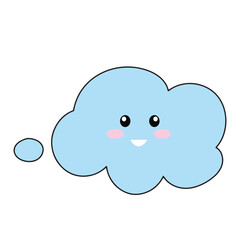 kawaii blue sky character elemeent cutes doodles stock design