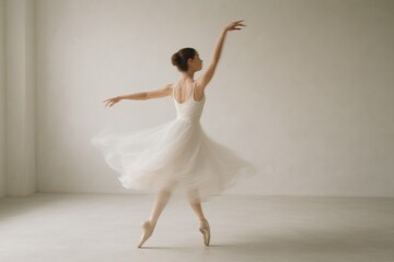 Naklejka premium Graceful ballet dancer in motion.