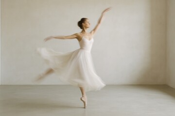 Fototapeta premium Graceful ballet dancer spinning.