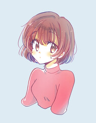 ボブカットの女性　困る