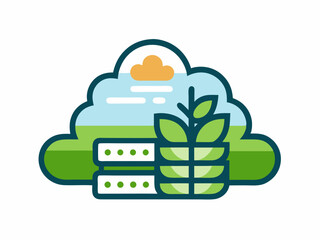 cloud based farm data storage icon