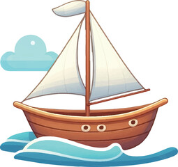 2D boat and ship illustrations