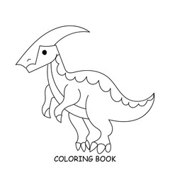 Black outline popular dinosaurus collection. education presschool, coloring book, kids