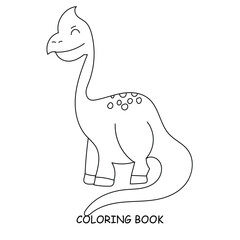 Black outline popular dinosaurus collection. education presschool, coloring book, kids