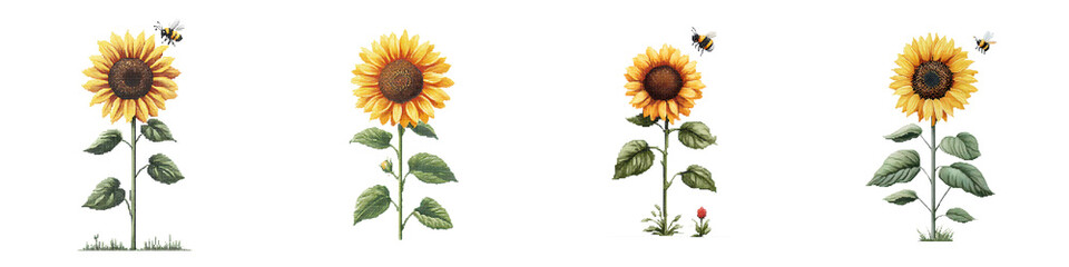 Obraz premium Sunflowers blooming in a natural setting