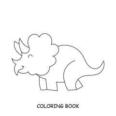 Black outline popular dinosaurus collection. education presschool, coloring book, kids