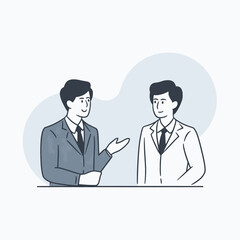 businessman are conversation design flat illustration