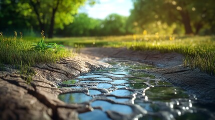 Fototapeta premium World Water Day: The relationship between water ecosystem