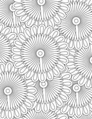 Abstract-Flowers Coloring Book Cover Pages