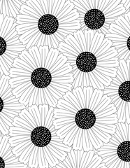 Abstract-Flowers Coloring Book Cover Pages