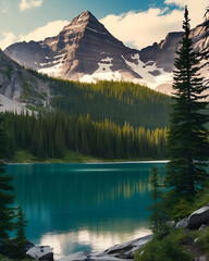 nature view, lake and sky, mountain scene, peaceful lake, green hills, trees and water, calm nature, pretty lake, outdoor view, travel photo, quiet spot, lake with trees, blue sky, open space, wild pl